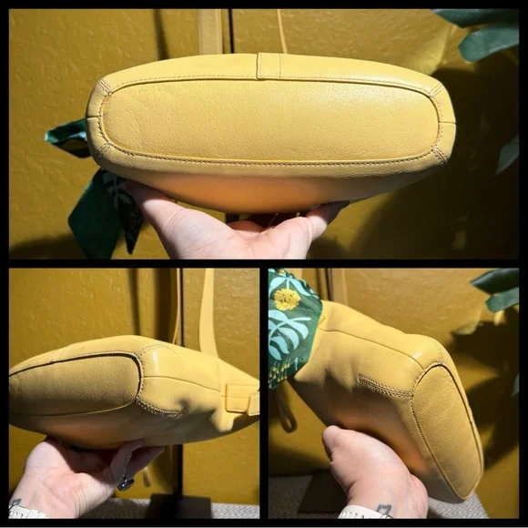 Vintage Coach Legacy Slim Duffle & Wristlet Set - Butter Yellow - 9326 - Picture 11 of 14